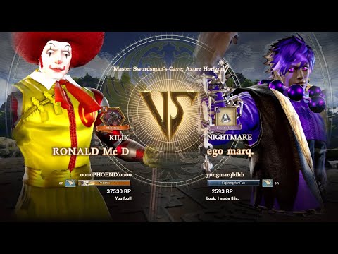 Soul Calibur VI Ranked Match - ooooPHOENIXoooo vs. (yungmarqbihh)