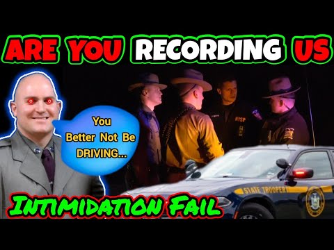 💥ARE YOU RECORDING US!? NY State Trooper TRASH...