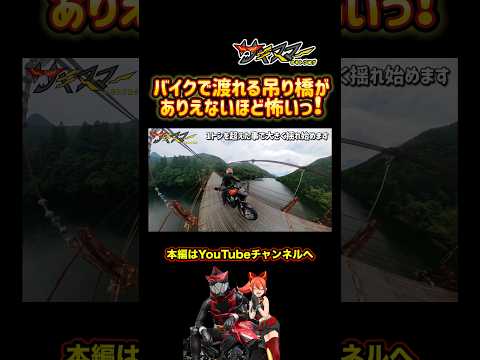 バイクで渡れる吊り橋が怖すぎる#バイク #モトブログ #アポロch