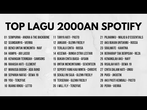 TOP LAGU 2000AN SPOTIFY