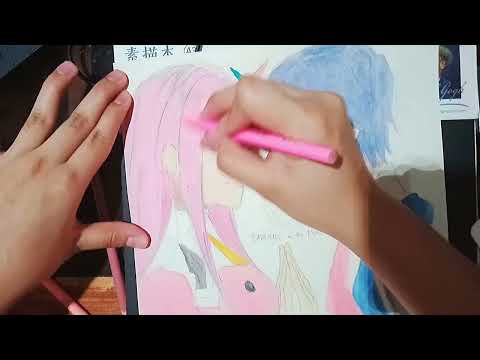 ZERO TWO AND HIRO VALENTINE'S SPECIAL ART|WATERCOLORART|DARLING IN THE FRANXX|ANIME COUPLE