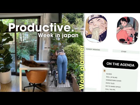 PRODUCTIVE WEEK IN JAPAN // MY WORK PLANNER, NEIGHBORHOOD CHORES, OFFICE MAKEOVER,  VEGGIE GARDEN