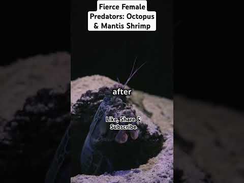 Fierce Female Predators: Octopus & Mantis Shrimp #ytshorts #facts #biologyscience #animals