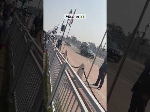 Pm Modi ji with security on Republic Day India gate New Delhi #republicday #narendramodi #indiagate