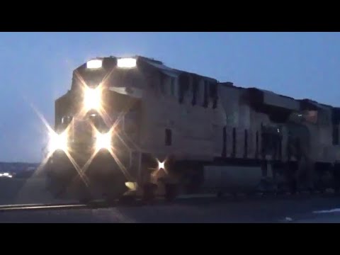 Union Pacific ES44AC UP 2769 T4 leads an eastbound intermodal train at California Junction, Iowa