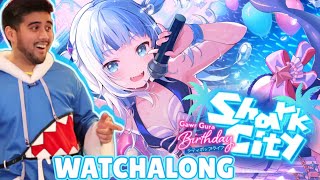 GAWR GURA Birthday 2024 - SHARK CITY - WATCHALONG #sharkcity3D