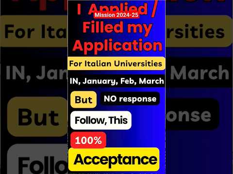 Not received any update from Italian universities #studyinitaly #shorts #short #shortindia #italy