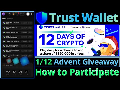 Trust Wallet's 12 Days of Crypto Advent Calendar || Intract Quest || How to Participate