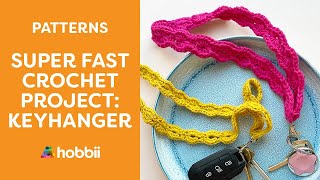 Quick and Easy Keyhanger Tutorial | Crochet Yarn Scrap Free Pattern