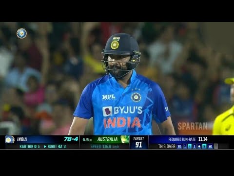 Rohit Sharma 46(20)* vs Australia 2022 t20 match decider highlights