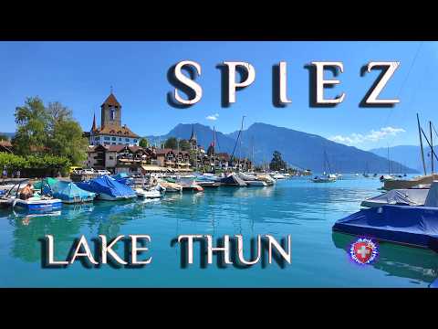 SPIEZ SWITZERLAND ✨ Amazing Cape & Bay at the Lake Thun / Walking tour 4K HDR 🏆