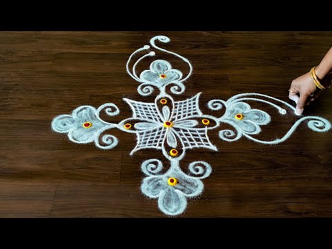 மாசி மாசம் செவ்வாய்கிழமை🪔🌟 அன்று ஒரு அழகான குட்டி கோலம் / Muggulu✨ Rangoli Designs / Flower Rangoli🌺