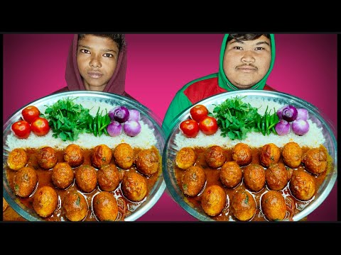 Egg Curry With Rice Eating Challenge || Food Eating Competition ||