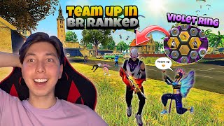 I teamed up in BR Ranked 🍷🗿 Violet Ring Bundles 😍 | Mehdix Free Fire