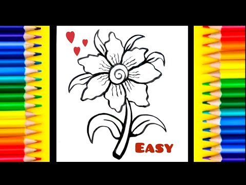 I Tried the Easiest Rainbow Flower Drawing Idea