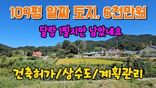 평화로운 시골 109평 알짜, 양평 토지 땅 부동산 매매 매물 급매 급매매 급매물