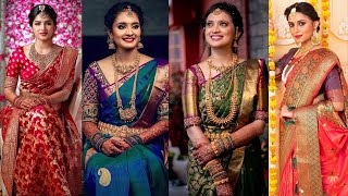 Latest Wedding Saree Designs 2025//Designer Bridal Sarees with Blouse Ideas//Trending Wedding Saree