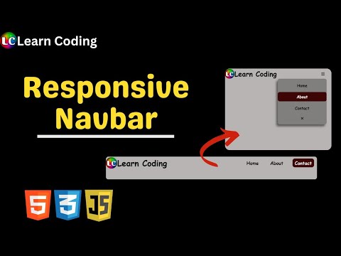 How to Create Responsive Nabvar Using HTML CSS Javascript | Mini-Project 2 | Learn Coding