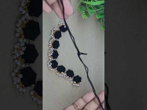 Part 2 of Black Hex neckpiece set of necklace Earrings Ring.  Available - Comment below for price