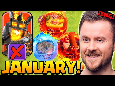 NEW Fire and Ice Season and All Events in January (Clash of Clans)