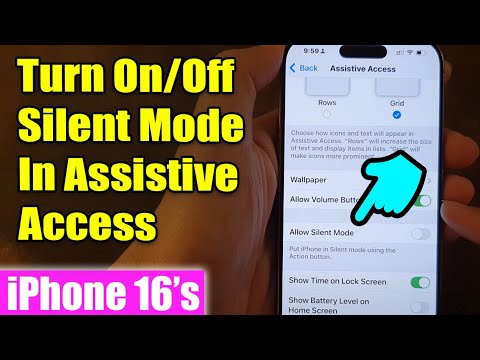 iPhone 16/16 Pro Max: How to Turn On/Off Silent Mode In Assistive Access