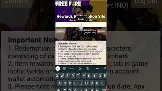 free fire new redeem code today... free fire new code redeem.H-Y-T--V U76V | check out video