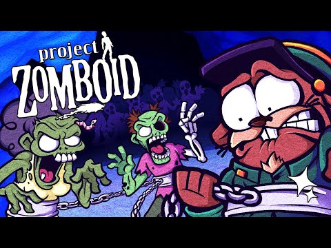 We're CHAINED TOGETHER in Project Zomboid - Can we ESCAPE?