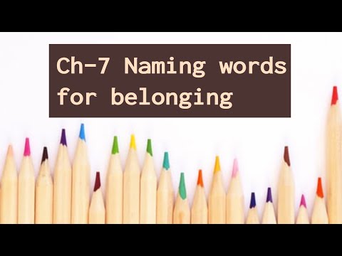 Ch-7|Naming words for belonging|English Grammar