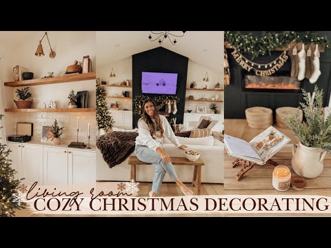 CHRISTMAS DECORATE WITH ME PART ONE | LIVING ROOM CHRISTMAS DECORATING IDEAS 2023