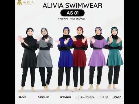 Baju renang muslim, bahan jersey banyak pilihan warna