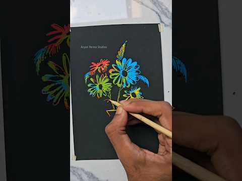 Magical drawing book 💫 flowers :tutorial #shorts