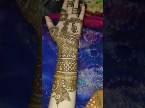 Front hand bharwa mehndi #trending #shorts #mehndi #mehandi #bharwamehndi #simplemehndi #mehndireels