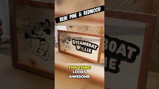 Woodworking: Steamboat Willie Sign. Full video on our YT channel. #steamboatwillie #freehand