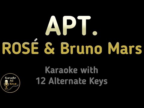 ROSÉ & Bruno Mars - APT. Apateu Karaoke Instrumental Lower Higher Male Female & Original Key