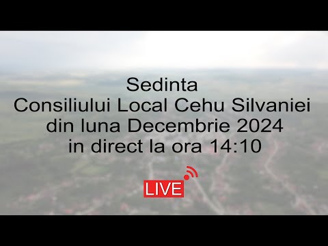 Sedinta Consiliului Local Cehu Silvaniei din luna Decembrie 2024