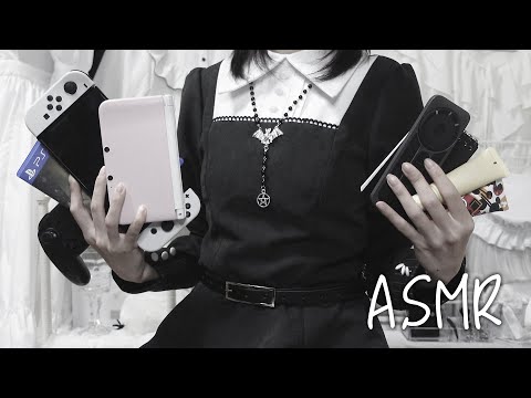 [ASMR] Japanese university students tap with personal items 😴 10 types of sounds & whispers 🌱