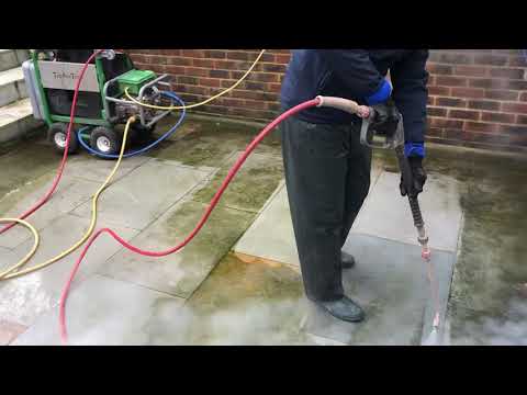 Patio steam cleaning London Highgate.