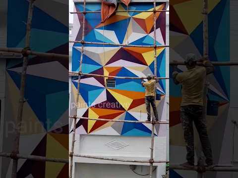 Colourful Geometric In Wall #shorts #youtubeshorts #youtubeshorts #trendingshorts