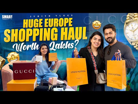 |మా Huge Europe Shopping Haul🛍️Worth Lakhs🤑|Most Expensive Haul in my Life|LV,Gucci,Dior & More|