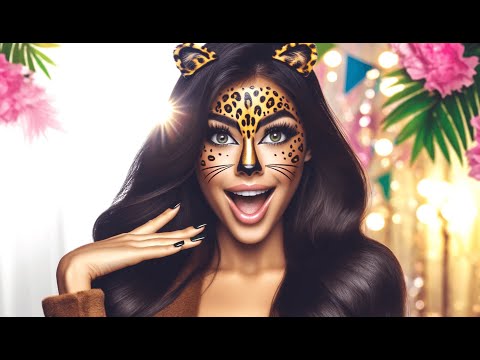 🐆 Best Leopard Face Stickers | Leopard Temporary Tattoos 7-Sheet Halloween 🐆