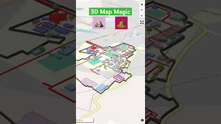 3D Map Magic #3DMap #Python #GIS #Tech #Shorts #Mapping #DataScience #OpenStreetMap