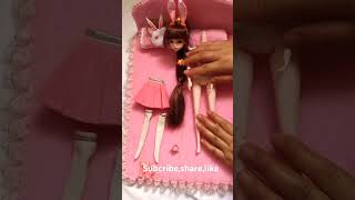 Purple frock vs pink barbie doll dress#handmade #video #shorts_video #sorts #barbie