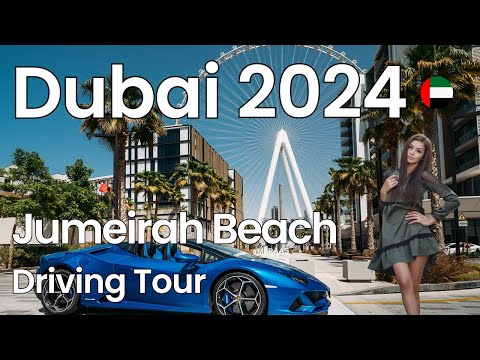 Dubai [4K] Jumeirah Beach Road Trip, Amazing Views Driving Tour