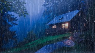 Gentle Night RAIN - Rain Sounds For Sleeping - Thunderstorm Sounds, Relax, Study, ASMR, Meditation