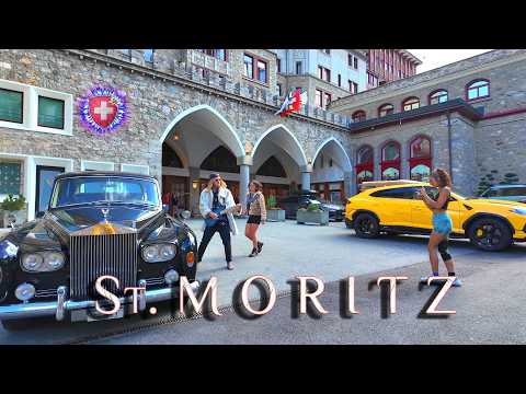 St. MORITZ SWITZERLAND ✨ Elegance VILLAGE World-famous place Summer Walking tour 4K HDR 🏆