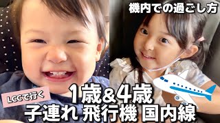 【1歳4歳】子連れ飛行機国内線の旅【LCCで行く】【失敗ありもスムーズに楽しく過ごせた機内での過ごし方】