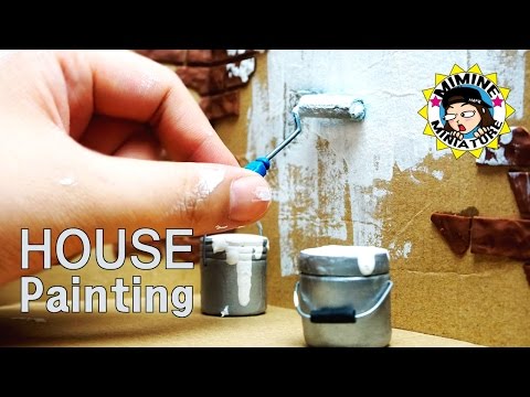 [ENG Sub] Miniature DIY- Paint&Roller(House Painting) / Mimine Miniature