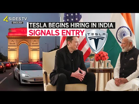 Tesla Begins Hiring in India, Signals Entry | Elon Musk | English News | 4Sides TV English