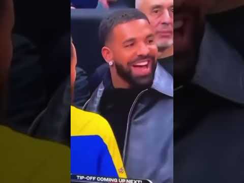 Drake sat courtside with his son at the Warriors vs. Raptors game in Toronto.