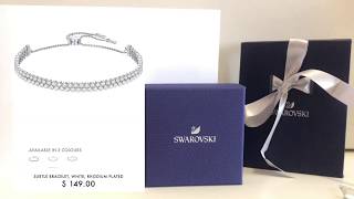 Swarovski SUBTLE BRACELET, WHITE, RHODIUM PLATED unboxing